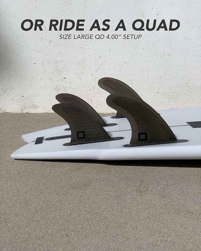 Surf Squared Honeycomb Fiberglass Performance Surf Fins – Fits Futures Single Tab - Ride as Twin, Thruster, or Quad – Durable, Lightweight & Versatile - Image 4